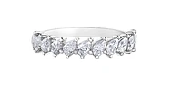14K White Gold Pear Shape Cut Diamond Band