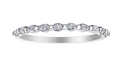 14K White Gold Marquise Cut Diamond Band - 6.5 / Carat Weight