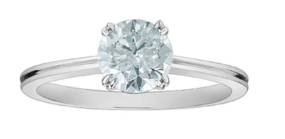 14K Lab Grown 1.00cttw Round Brilliant Cut 4 Claw Set Diamond Ring - Gold /