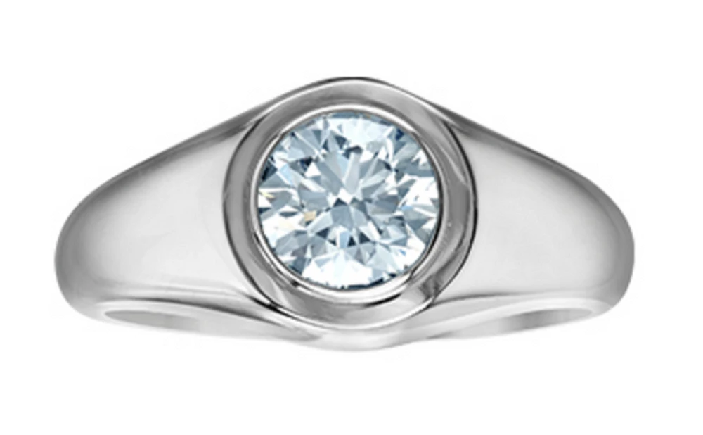 14K Lab Grown Round Brilliant Cut 1.50cttw Bezel Set Diamond Band - Gold / 1.50 Total Weight 4.5