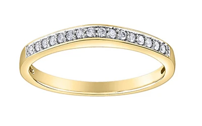 10Kt Claw Set Diamond Band - Gold