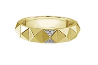 10Kt Geometric Diamond Fashion Ring - Gold