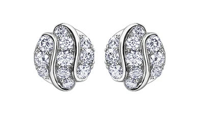 18K White Gold & Palladium Alloy (hypoallergenic) 1.00cttw Diamond Stud Earrings