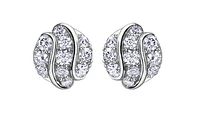 18K White Gold & Palladium Alloy (hypoallergenic) 1.00cttw Diamond Stud Earrings