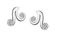 14K White Gold 0.44 Carat Total Diamond Stud Earrings
