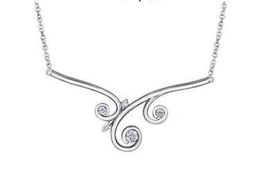 14K White Gold 0.25cttw Fancy Diamond Necklace