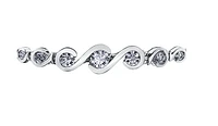 18Kt White Gold & Palladium Alloy (hypoallergenic)  2.50cttw Diamond Tennis Bracelet, 7"