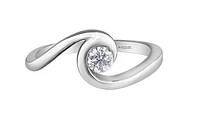 14K White Gold 0.23cttw Diamond Engagement Ring, 6 - /