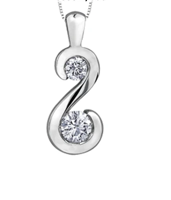 18K White Gold & Palladium Alloy (hypoallergenic) 0.50cttw Diamond Necklace