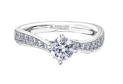 18K White Gold/Palladium Alloy (hypoallergenic) 1.05cttw Round Brilliant Diamond Ring - Gold /