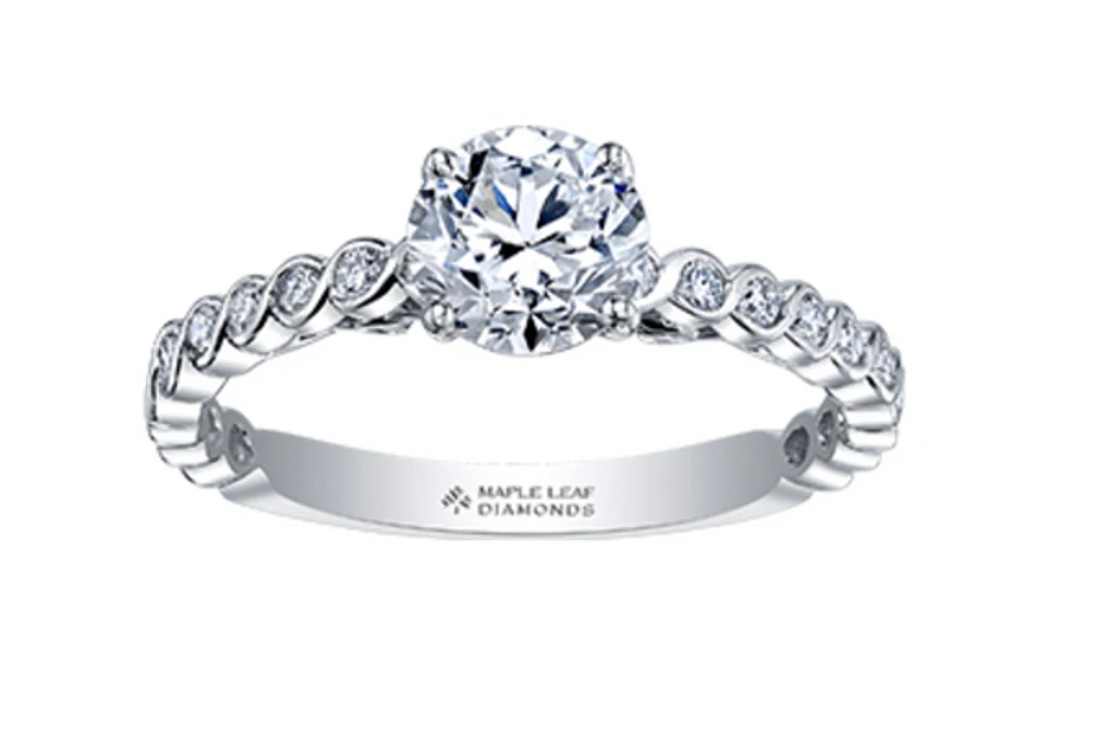 18K White Gold/Palladium Alloy (hypoallergenic) 0.85-1.34cttw Round Brilliant Diamond Ring - Gold / 0.85 Carat Total