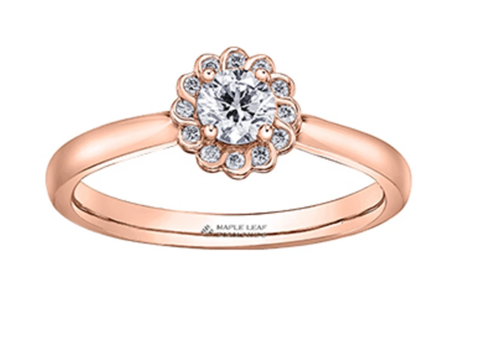 18K Rose Gold/Palladium Alloy (hypoallergenic) 0.30-0.90cttw Round Brilliant Diamond Ring - Gold / 0.30 Carat Total