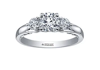 18K White Gold/Palladium Alloy (hypoallergenic) 0.82-1.35cttw Round Brilliant 3 Stone Diamond Ring - / Carat Total