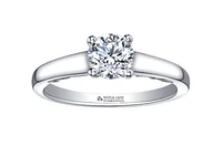 18K White Gold/Palladium Alloy (hypoallergenic) 0.50-1.00cttw Round Brilliant Solitaire Diamond Ring - / Carat Total