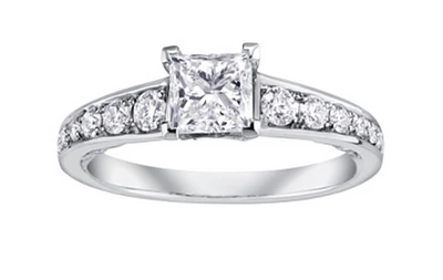 18K White Gold/Palladium Alloy (hypoallergenic) 1.32cttw Round Brilliant Diamond Ring - / SI1 Clarity  F/I Color