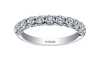 18K White Gold/Palladium Alloy (hypoallergenic) 0.40-1.90cttw Round Brilliant Multi-Stone Diamond Band - / Carat Total