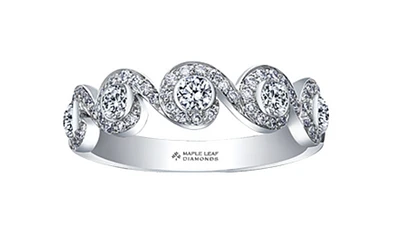 18K White Gold/Palladium Alloy (hypoallergenic) 0.65cttw Round Brilliant Multi-Stone Diamond Band