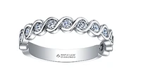 18K White Gold/Palladium Alloy (hypoallergenic) 0.20-0.50cttw Round Brilliant Multi-Stone Diamond Band - / Carat Total