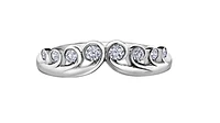 14K White Gold 0.18cttw Round Brilliant Multi-Stone Diamond Ring - Gold/Palladium