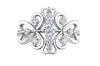 14K White Gold 0.75cttw Round Brilliant Multi-Stone Diamond Ring