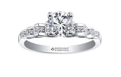 18K White Gold/Palladium Alloy (hypoallergenic) 0.75-1.15cttw Round Brilliant Multi-Stone Diamond Ring - / Carat Total