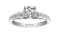 18K White Gold/Palladium Alloy (hypoallergenic) 0.75-1.15cttw Round Brilliant Multi-Stone Diamond Ring - / Carat Total
