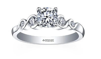 18K White Gold/Palladium Alloy (hypoallergenic) 0.50-1.00cttw Round Brilliant Multi-Stone Diamond Ring - / Carat Total
