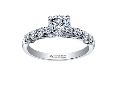 18K White Gold/Palladium Alloy (hypoallergenic) 0.80-1.70cttw Round Brilliant Multi-Stone Diamond Ring - / Carat Total