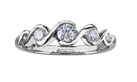 14K White Gold 0.40cttw Round Brilliant Multi-Stone Diamond Ring - Gold/Palladium