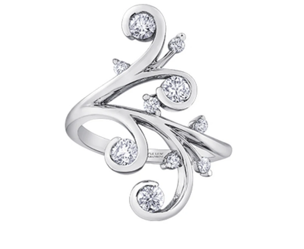 14K White Gold 0.64cttw Diamond Ring- 6.5