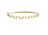 14K Yellow Gold 0.52cttw Canadian Diamond Bangle, 7"