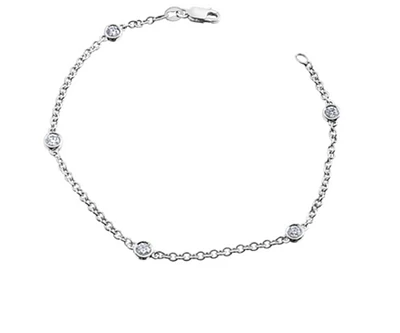 14K White Gold 0.90cttw Canadian Diamond Bracelet, 7"
