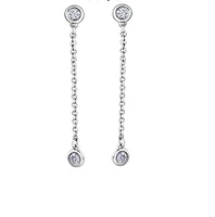 14K White Gold 0.25cttw Canadian Diamond Drop Earrings