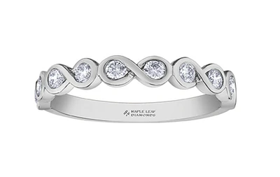 14K White Gold 0.40cttw Canadian Diamond Band, 6.5