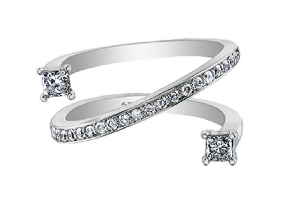14K White Gold 0.50cttw Canadian Diamond Ring, 6.5