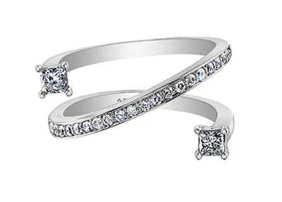 14K White Gold 0.50cttw Canadian Diamond Ring, 6.5