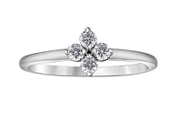 14K White Gold 0.25cttw Canadian Diamond Ring, 6.5