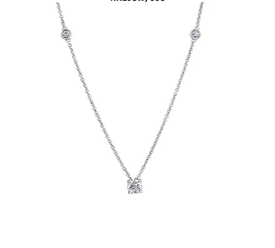 14K White Gold 0.66cttw Canadian Diamond Necklace