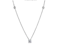 14K White Gold 0.66cttw Canadian Diamond Necklace
