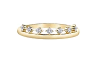 14K Yellow Gold 0.14cttw Canadian Diamond Band, 6.5