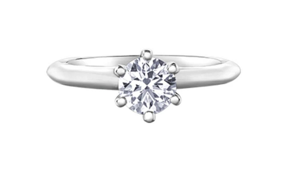 Platinum 0.30-0.70cttw Canadian Diamond Engagement Ring - 0.30 Carat /