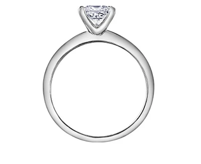 Platinum 0.50-0.70cttw Canadian Princess Diamond Engagement Ring - 0.50 Carat /