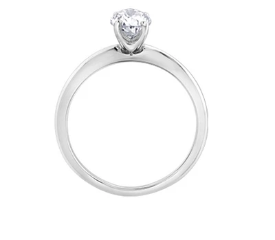 Platinum 0.50-0.70cttw Canadian Pear Shape Diamond Engagement Ring - 0.50 Carat /