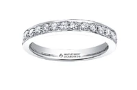 Platinum 0.32-56cttw Canadian Diamond Wedding Band, size 6.5 - 0.32 Carat Total
