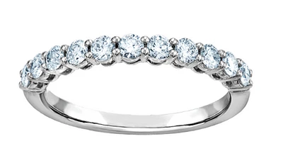 Platinum 0.49cttw Canadian Diamond Wedding Band, size 6.5