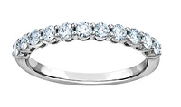 Platinum 0.49cttw Canadian Diamond Wedding Band, size 6.5
