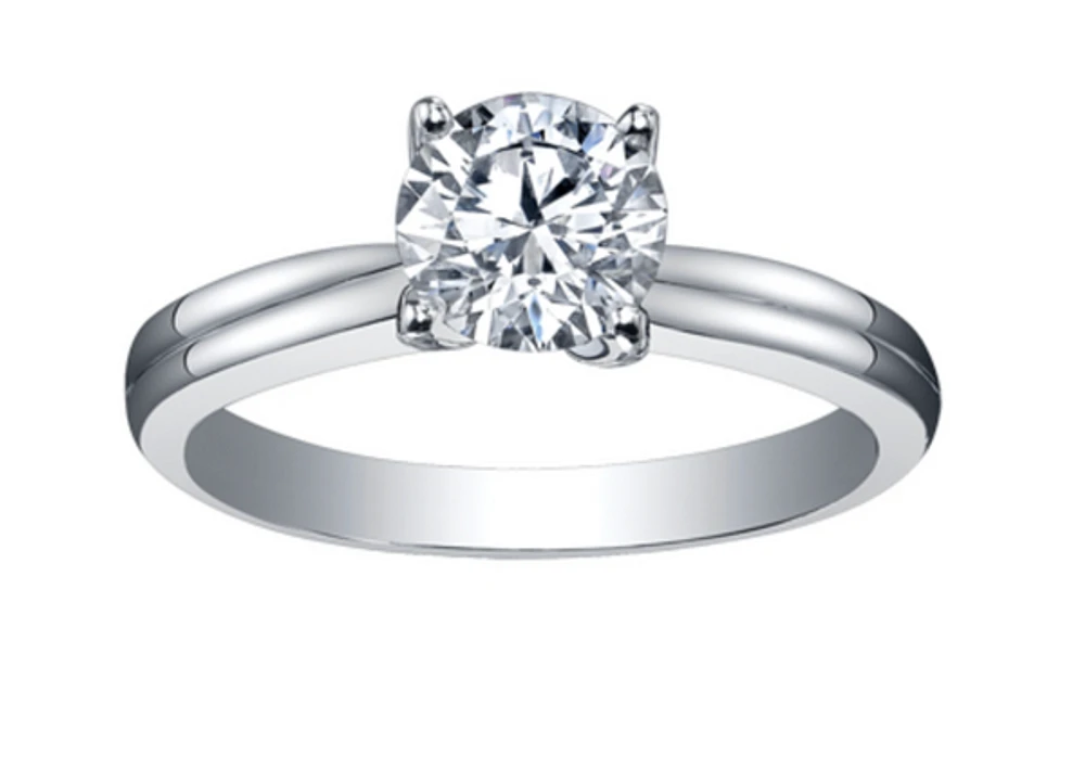 Platinum -0.70cttw Canadian Round Brilliant Diamond Engagement Ring