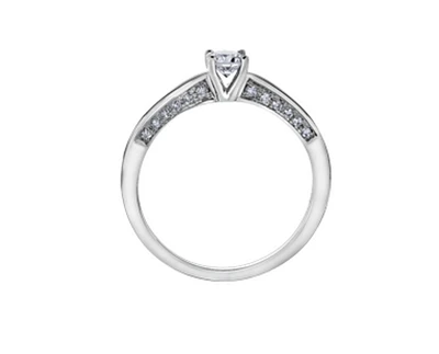 Platinum -0.82cttw Canadian Round Brilliant Diamond Engagement Ring