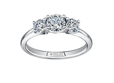 Platinum 0.50-1.00cttw Canadian Round Brilliant Multi Stone Diamond Engagement Ring, 6.5 - 0.50 Carat Total /