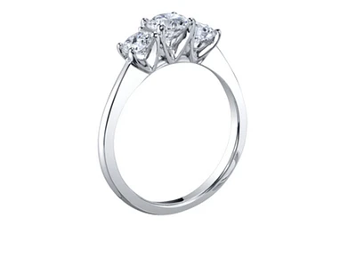 Platinum 0.50-1.00cttw Canadian Round Brilliant Multi Stone Diamond Engagement Ring - 0.50 Carat Total /